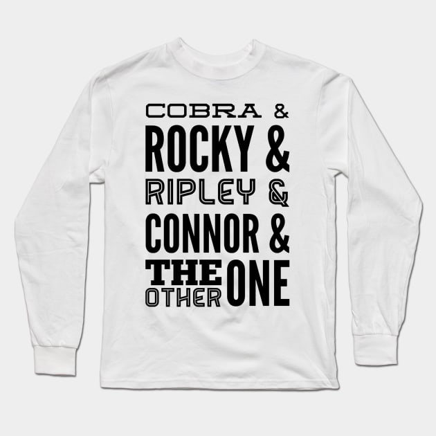 Cobra, Rocky, Ripley, Connor and The Other One (Rex’s Raptors) Long Sleeve T-Shirt by Tdjacks1